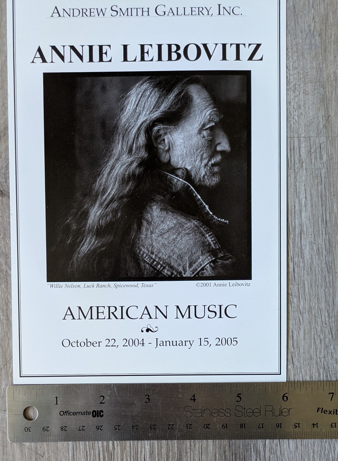 Annie Leibovitz 2001 Promotional Card For American Music at Andrew Smith Gallery