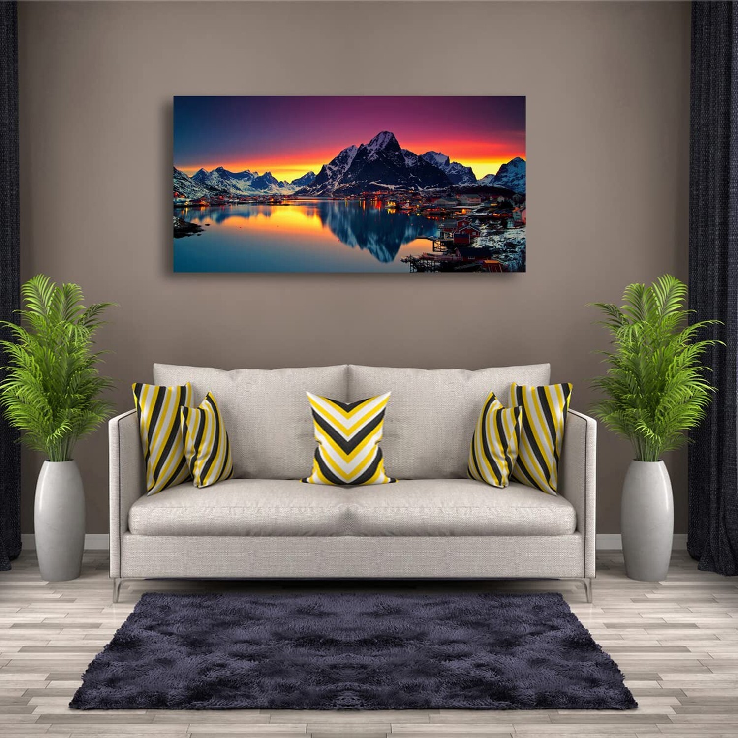 Nature Wall Art Colorful Lake Mountain Picture Canvas Prints Poster Landscape…