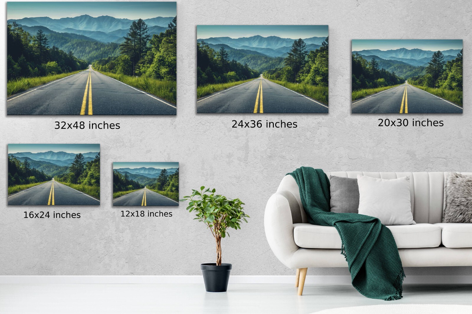 Blue Ridge Mountains Photo, Smoky Mountains Art, Appalachian Mountains Painting,