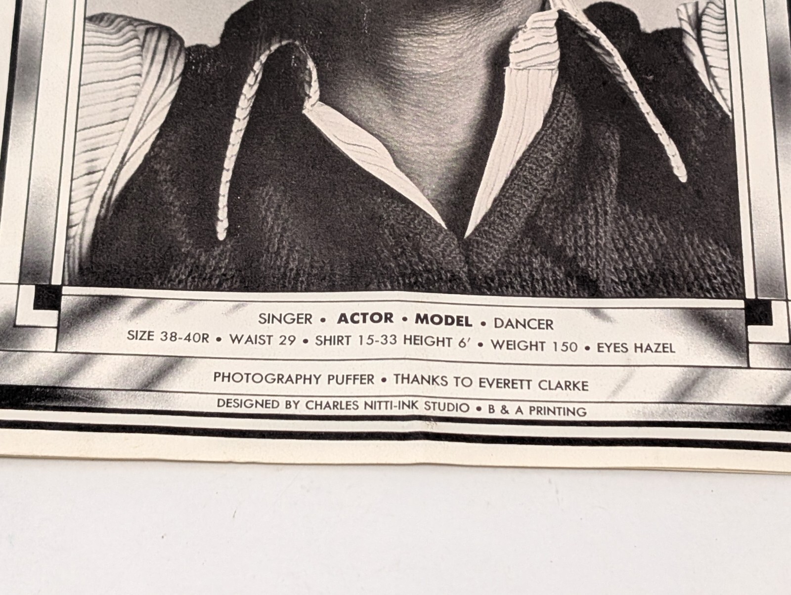 Playboy Model Agency Male African American Black Man Sexy Cute Photos Gay VTG