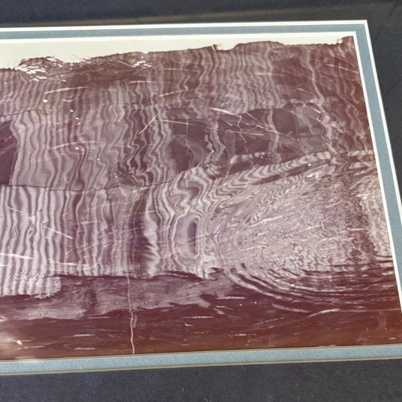 Vintage Framed Abstract Water Art Photography Print w/Gold Frame 11.5″ by 15.5″