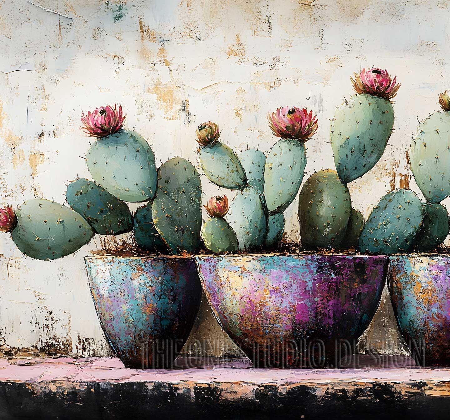Digital Art Image TV Desktop Wallpaper 4K Resolution Picture Cactus Illustration