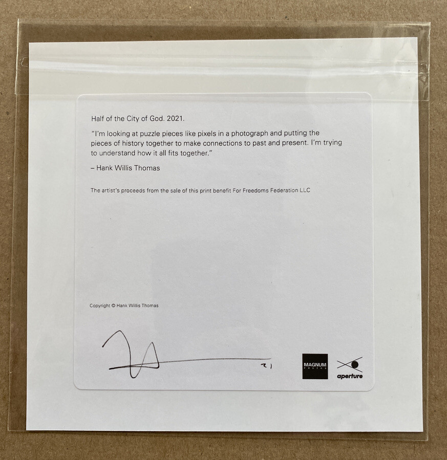 HANK WILLIS THOMAS signed limited ed 2021 photograph 6×6 Magnum Square Aperture