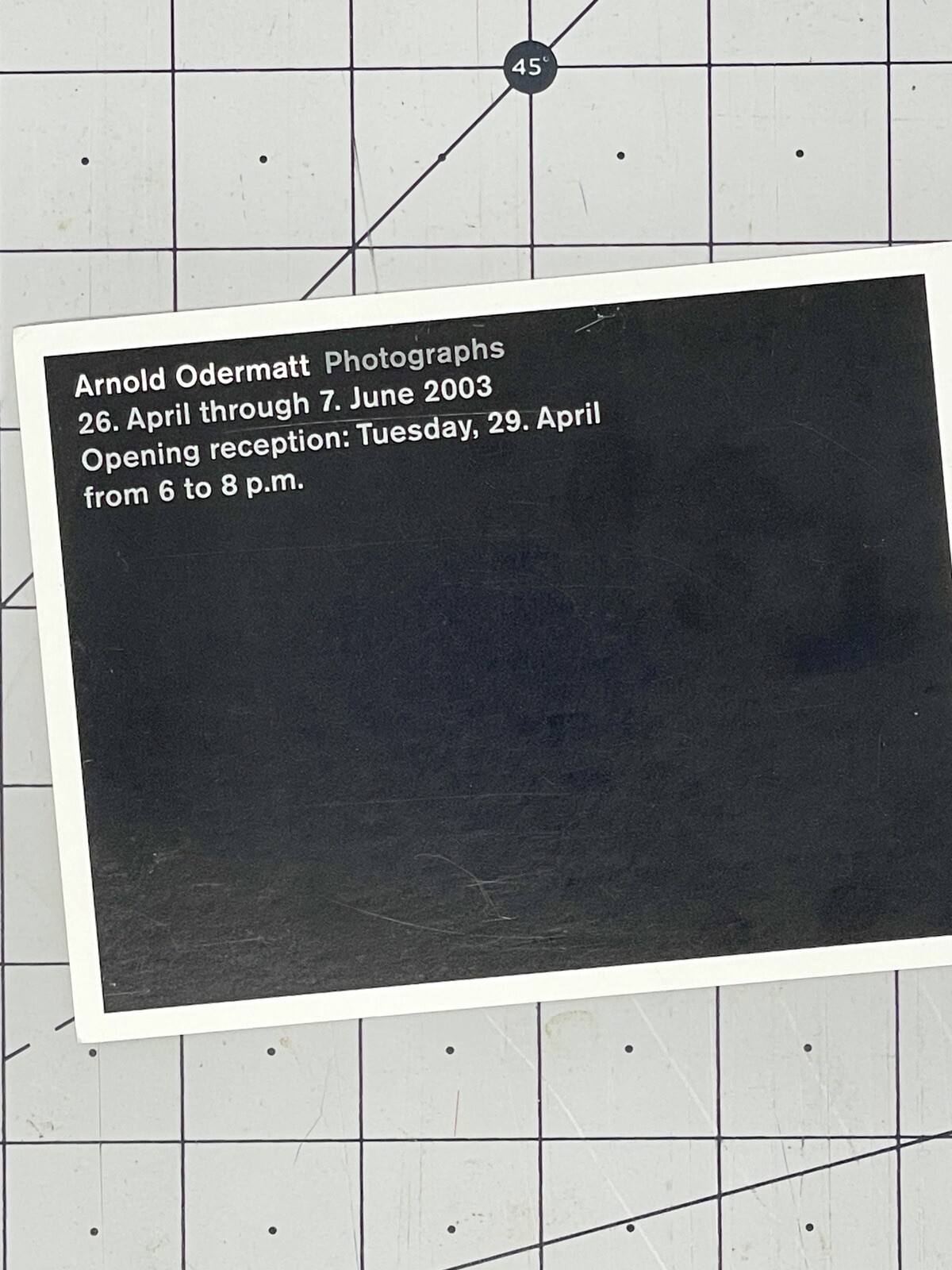 Arnold Odermatt (1925-2021) Art Show Announcement Card 2003 NYC