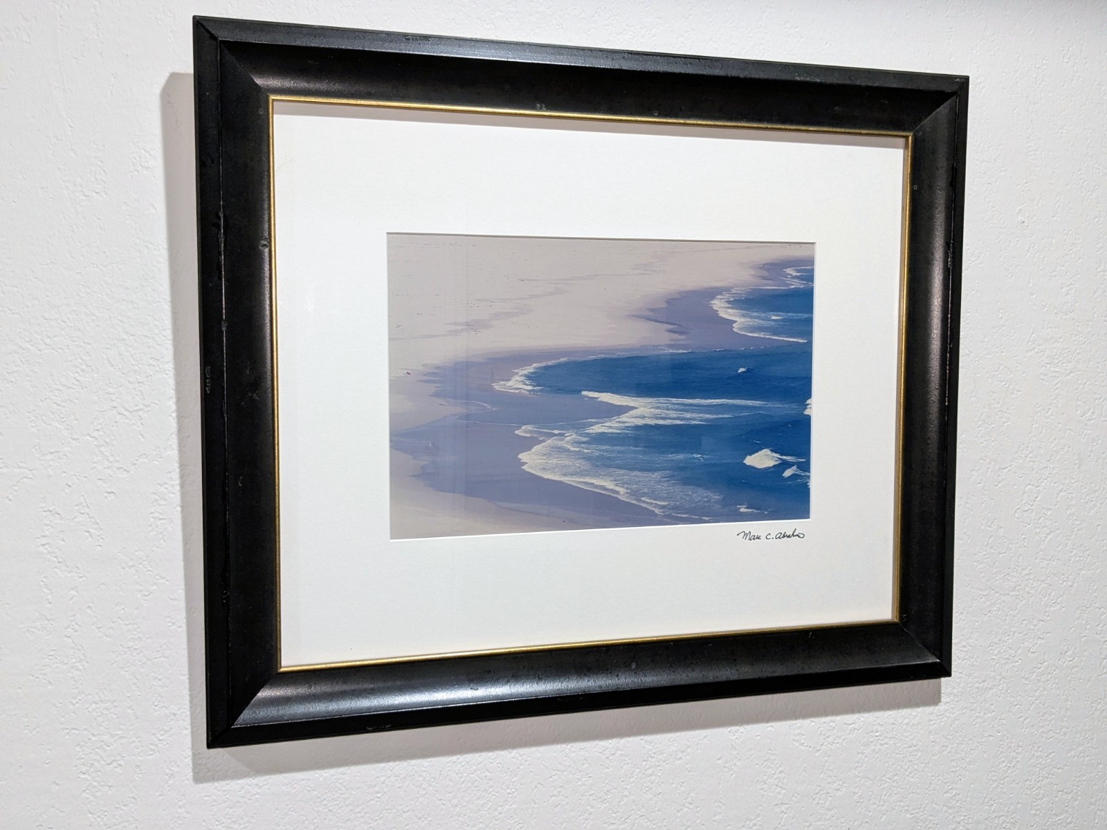 Vintage Marc Abrahms Signed Photograph Framed Matted Art Print 19.75″ x 23.75″