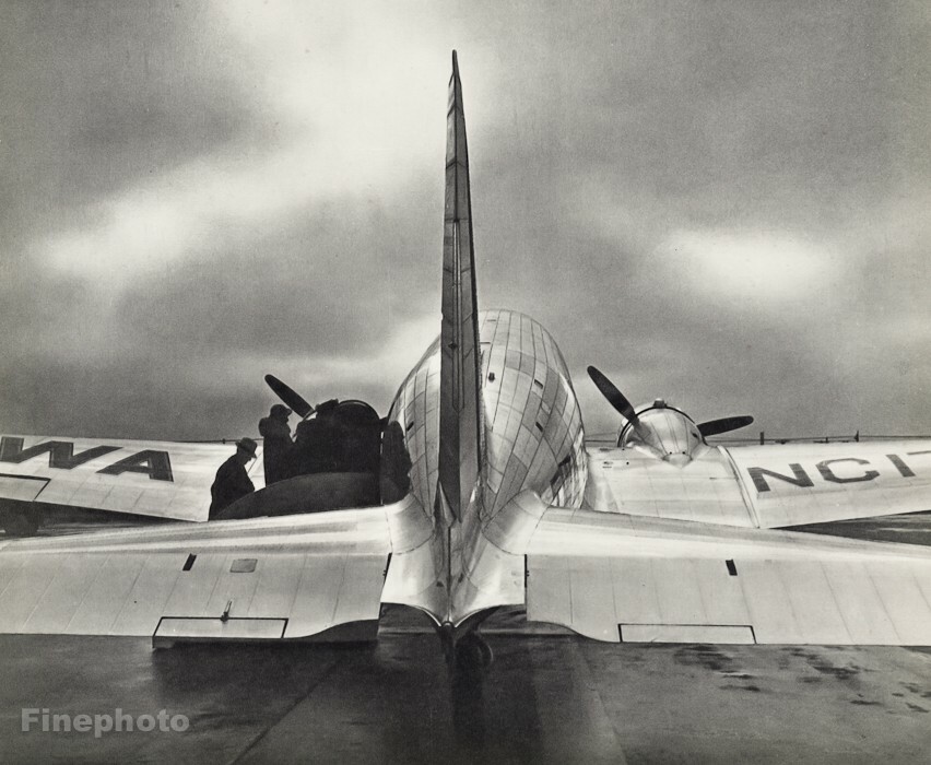 1939 Original FRED G. KORTH Aviation Airplane Chicago Airport Photo Gravure Art