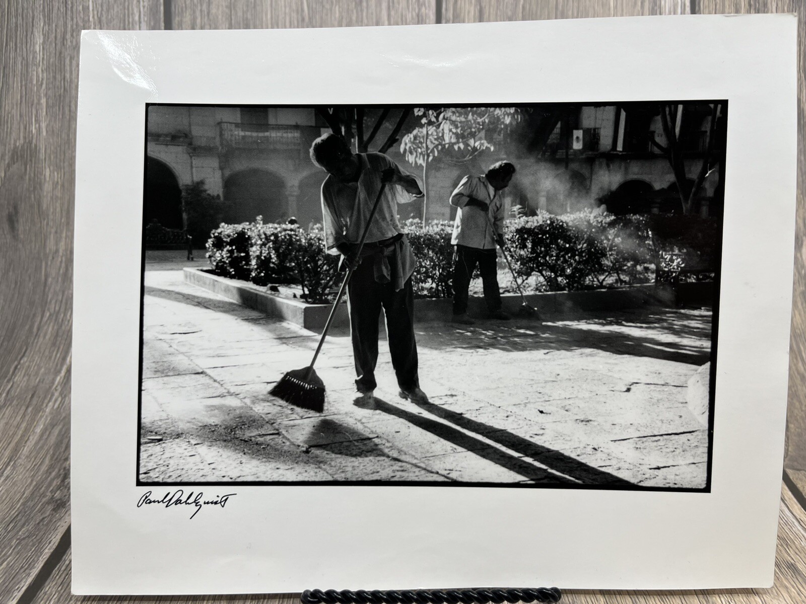 Paul Dahlquist Original B&W Photograph Signed “Oaxaca Sweepers” 8”x10”