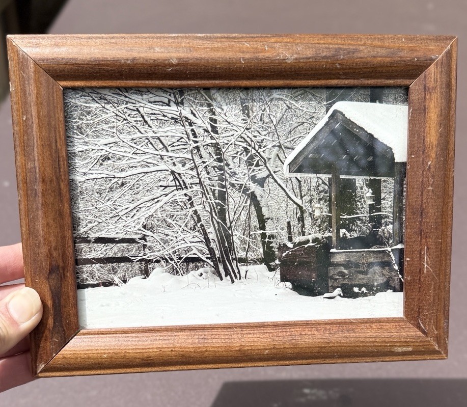Original photograph, ‘Winter’s Quiet’ by Serene Scenes in Maine, 5×7, wood frame