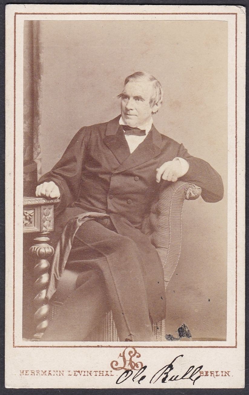 Ole Bull violonist composer composer Norway portrait CDV photo Levinthal 1870