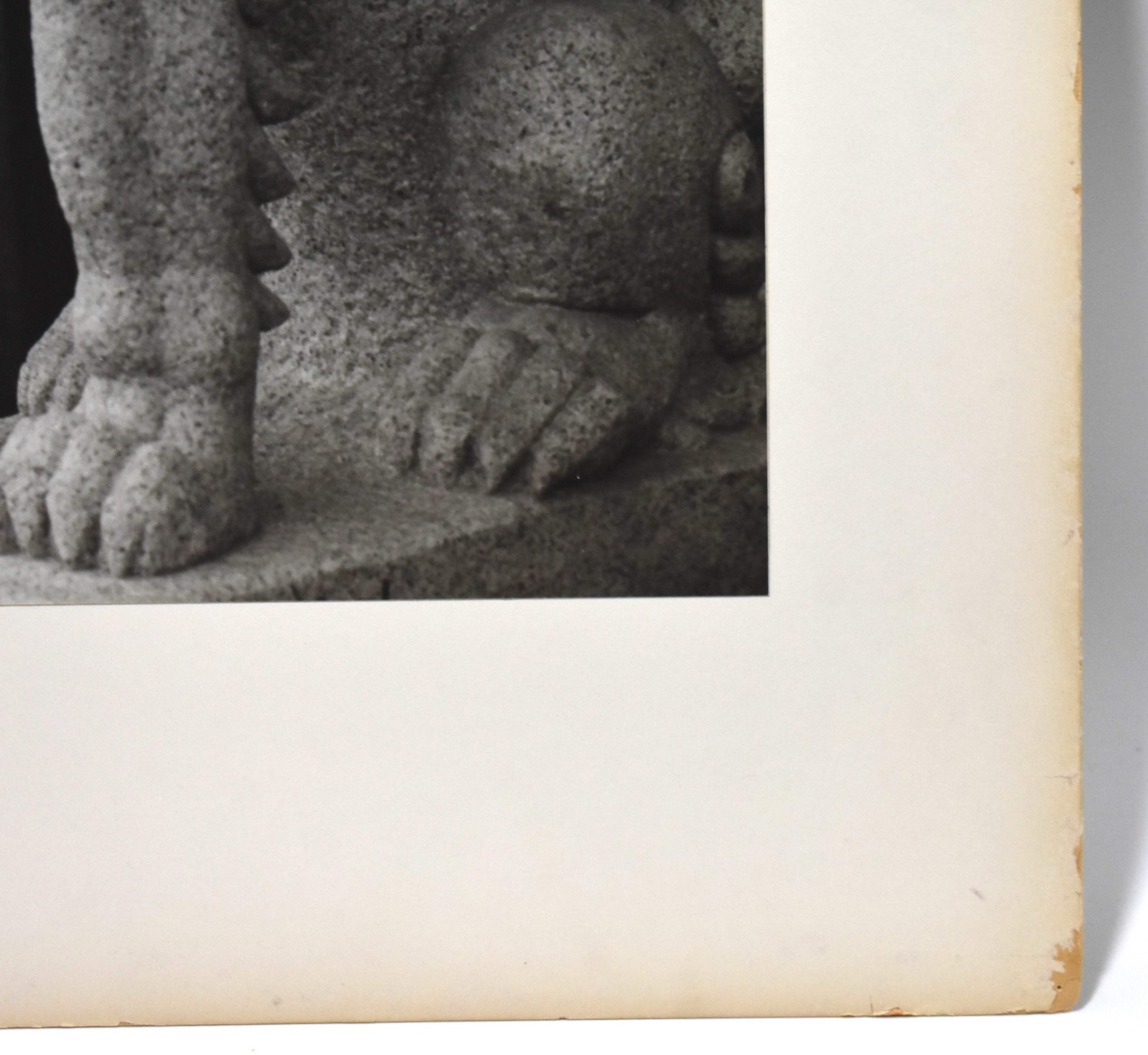 Vintage James W. Howlett Black and White Photograph, ‘Temple Lion / Kyoto’