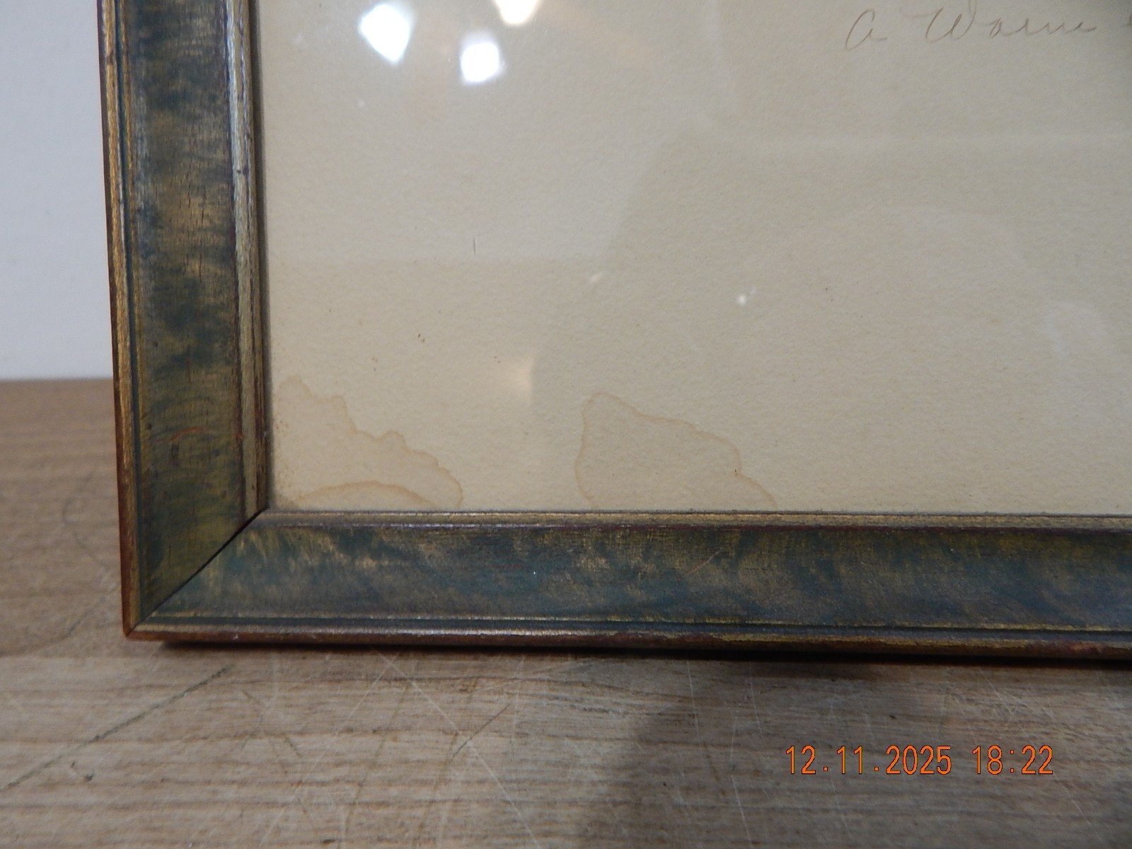 Large Rare Wallace Nutting w/Sheep “Warm Spring Day” Hand Colored Photo