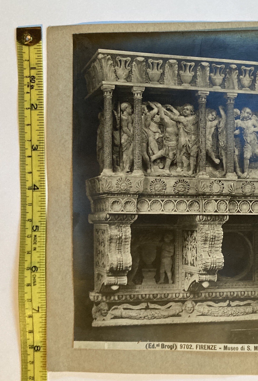 1800s Silver Photographs ITALY Cantoria del DONATELLO & DELLA ROBBIA Brogi Tilli