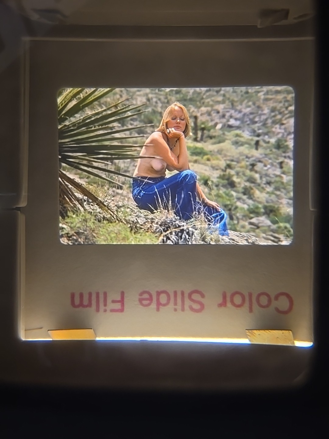 Org Nude Camera Club 70’s 35mm Risque Slide – WOMAN IN SOUTHWEST WESTERN DESERT