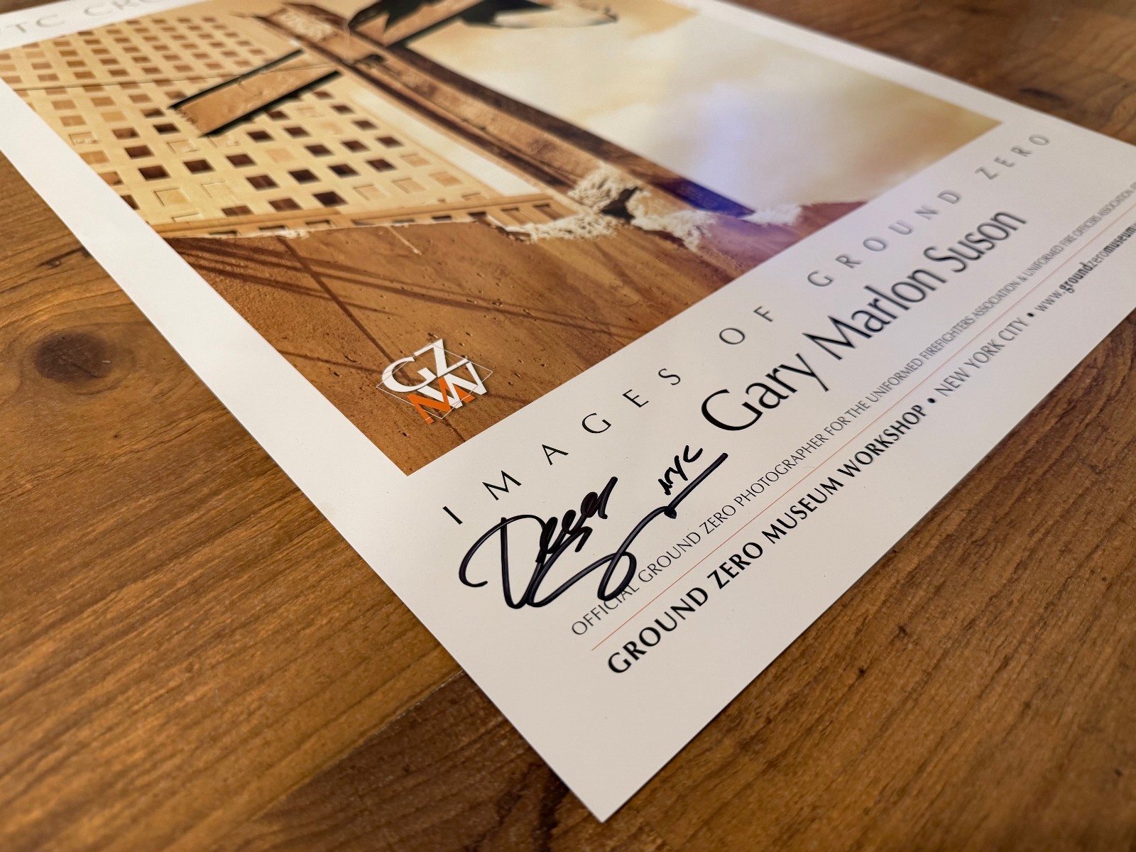 Ground Zero “WTC Cross” Poster Hand-Signed Gary Suson — 9/11 Museum Edition NYC