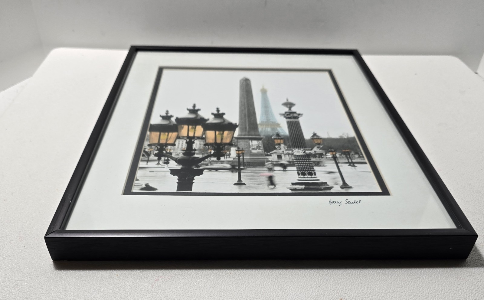 Garry Seidel Signed Photograph Paris Spires; Rainy Day View Place de la Concorde