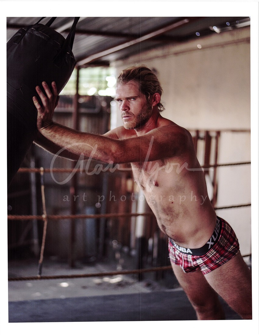 11 X 8.5 Alan Lyon Original Male Photo gay interest (7) Cannon punching bag