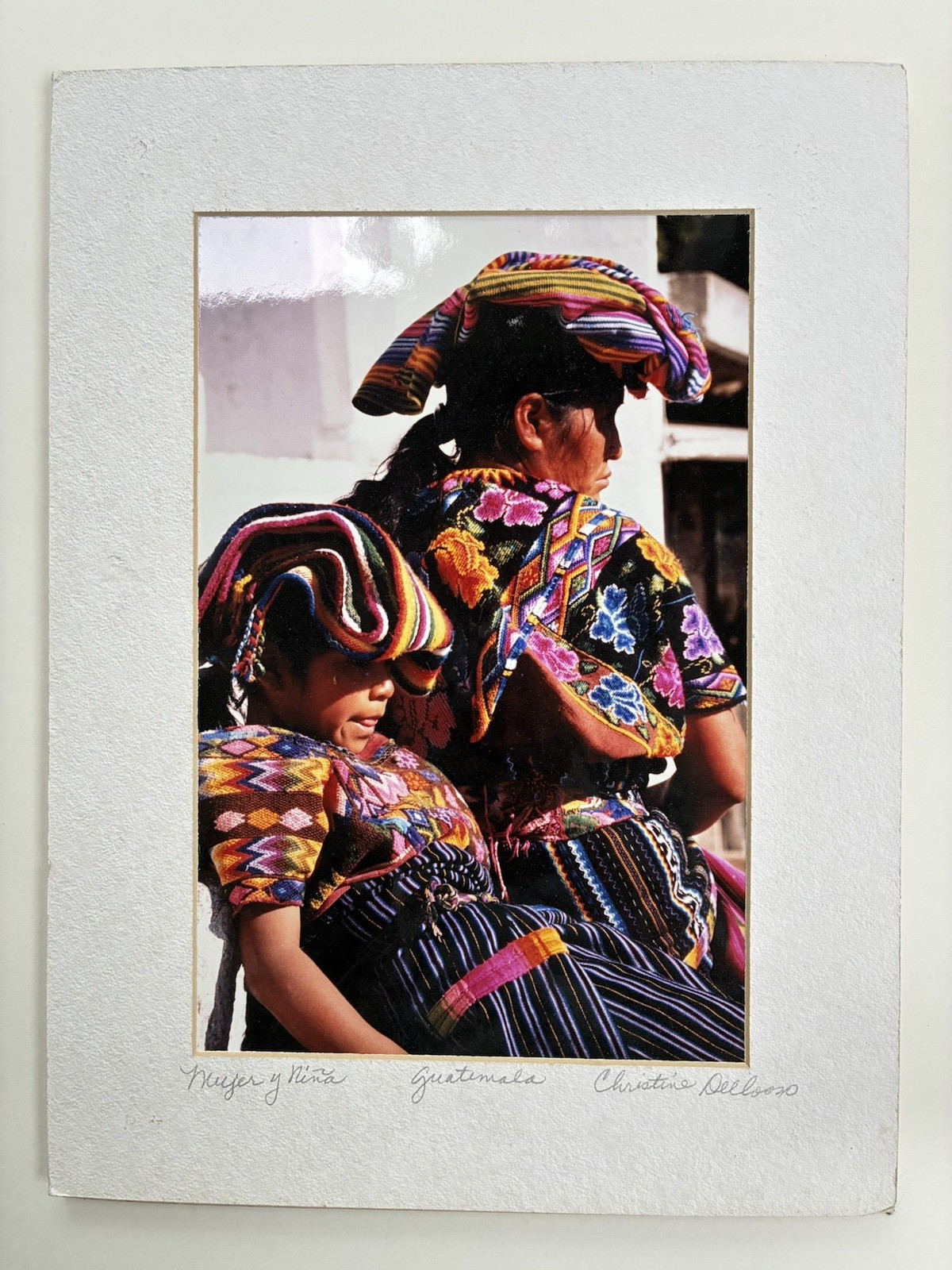 Christine Dellosso Art Photography Guatemala Travel Mujer y Nina 12 x 16 Matted