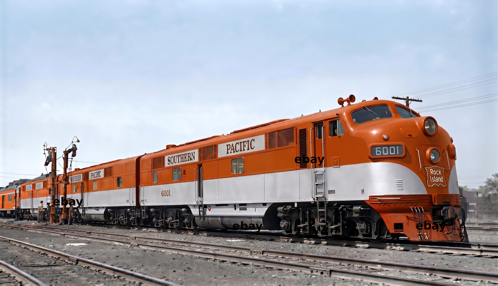 Photo Art Print of an SP EMD E7 ABA Set in special Golden State Livery 1947