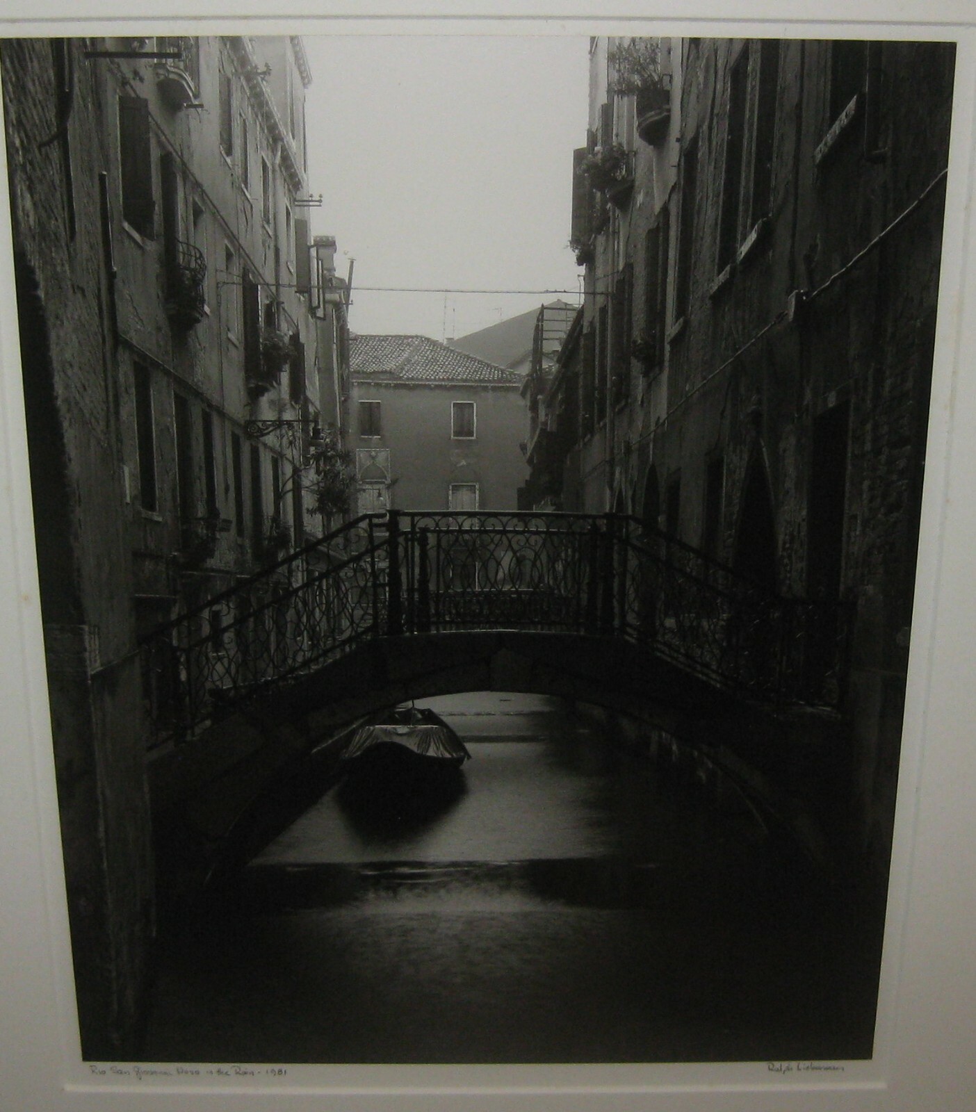 RALPH LIEBERMAN ‘Rio San Giovanni Nuovo in the Rain -1981’ Venice PHOTOGRAPH