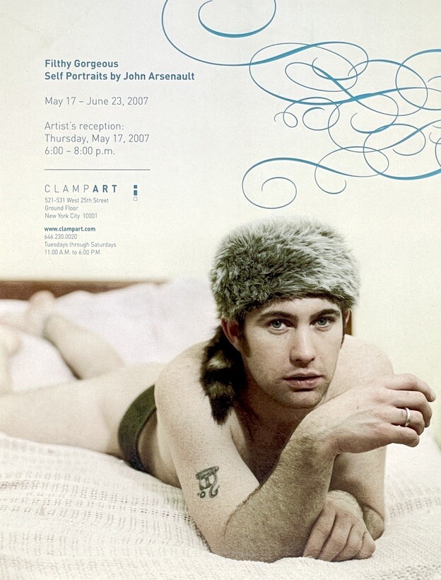 John Arsenault (b. 1971) Art Show Announcement Card 2007 NYC – Self Portraits