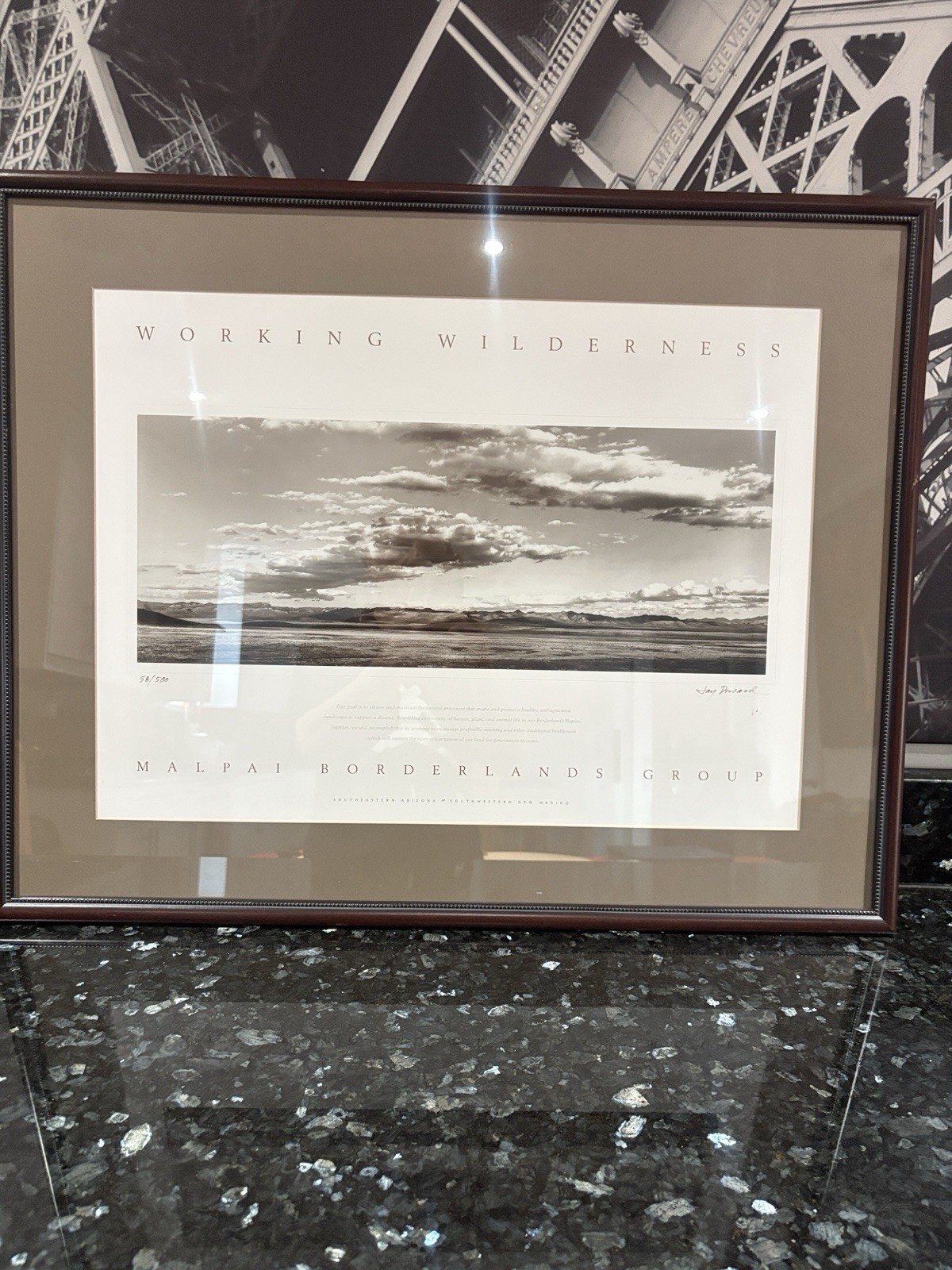 Jay Dusard Framed Signed Limited Edition Photograph Working Wilderness # 58/500