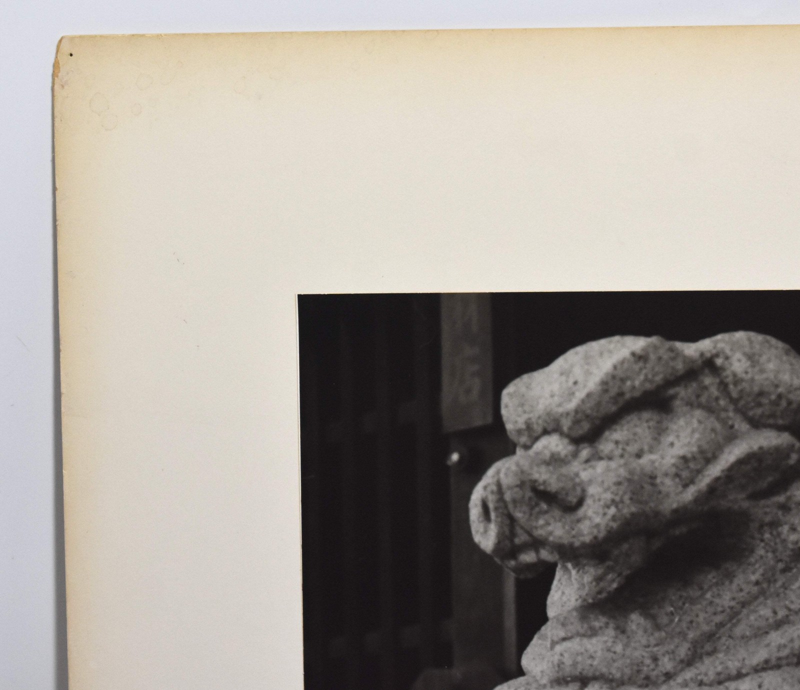 Vintage James W. Howlett Black and White Photograph, ‘Temple Lion / Kyoto’