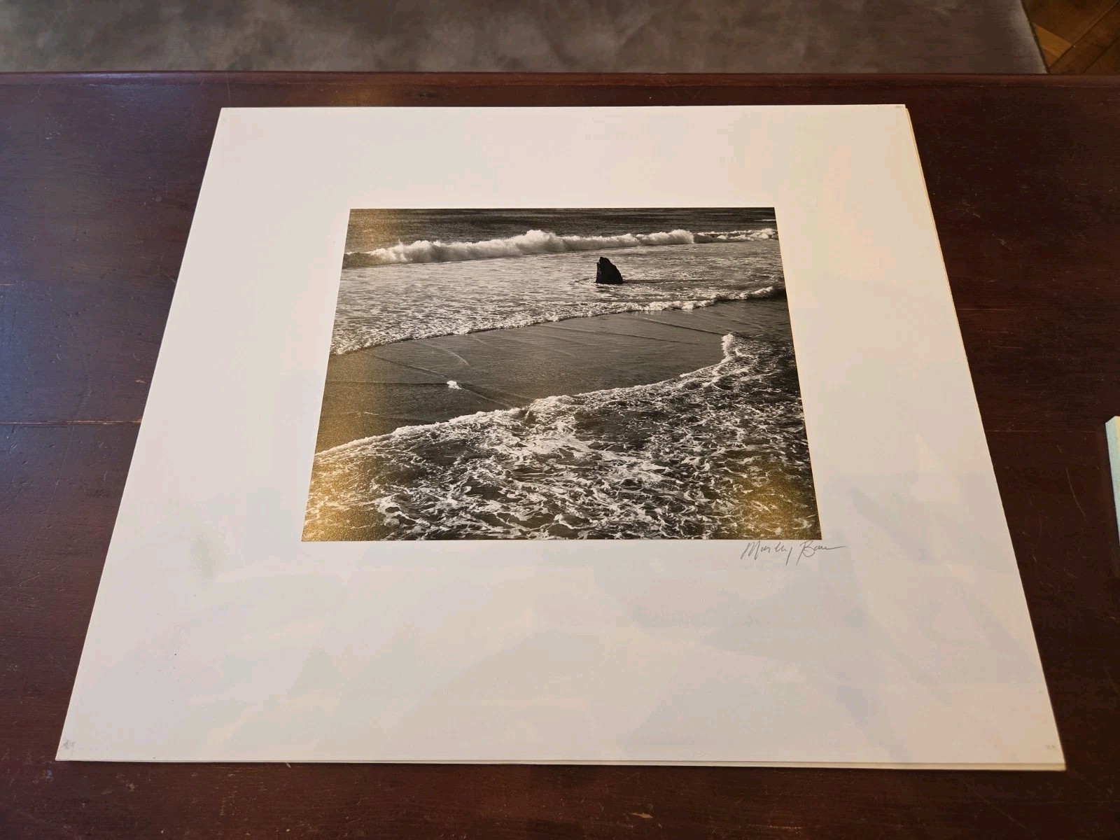 Morley Baer Photograph Signed Big Sur Coast California 1966 Printed 1986