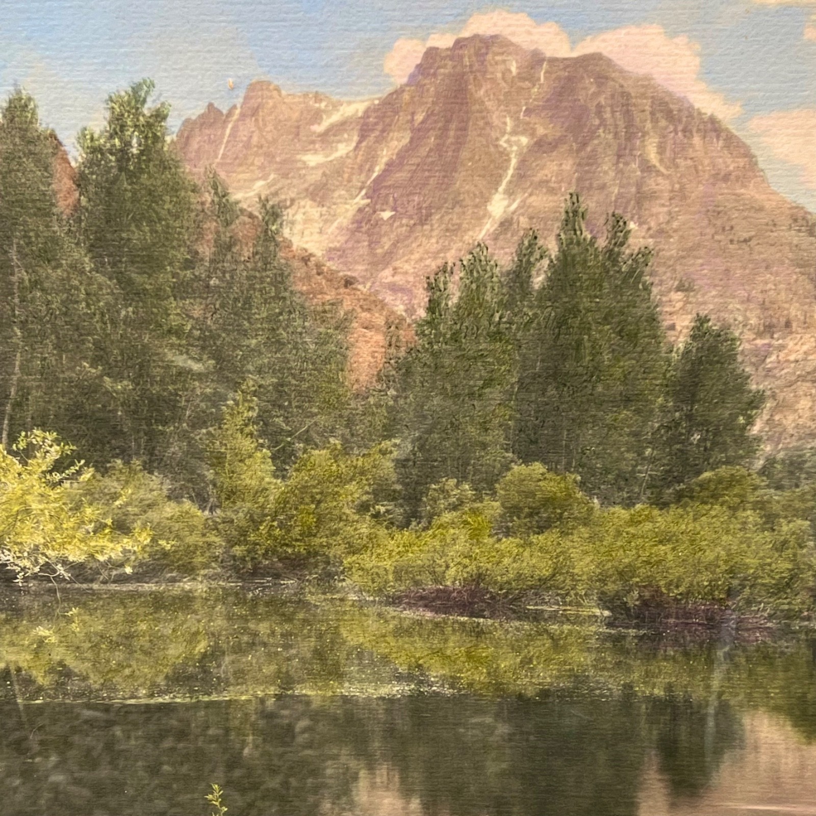 STEPHEN H. WILLARD HAND COLORED TINTED PHOTO PHOTOGRAPH CALIFORNIA CARSON PEAK