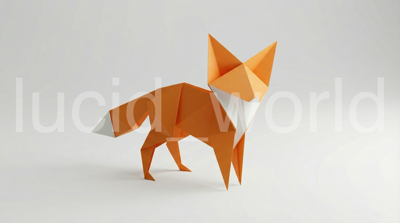 Minimalist 2 Pack FOX Origami Digital Art Modern Wallpaper PNG FILES Download