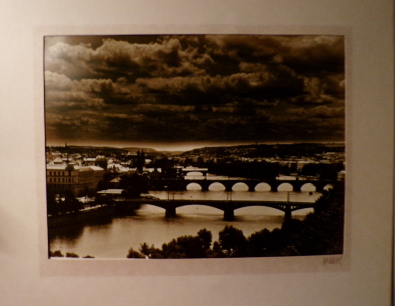 Original Artist Signed Fine Art Photograph Vltava, Prague Czech Artist M. Hynek