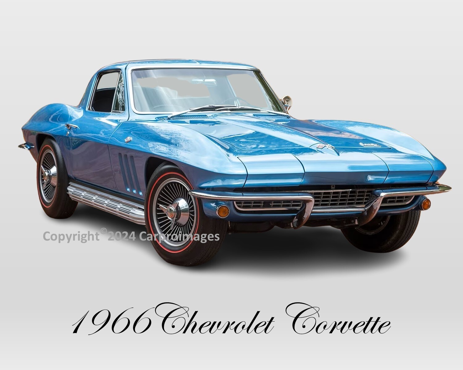 1966 Chevrolet Corvette Laguna Blue Limited Edition Print 8″ x 10″ Premium Photo