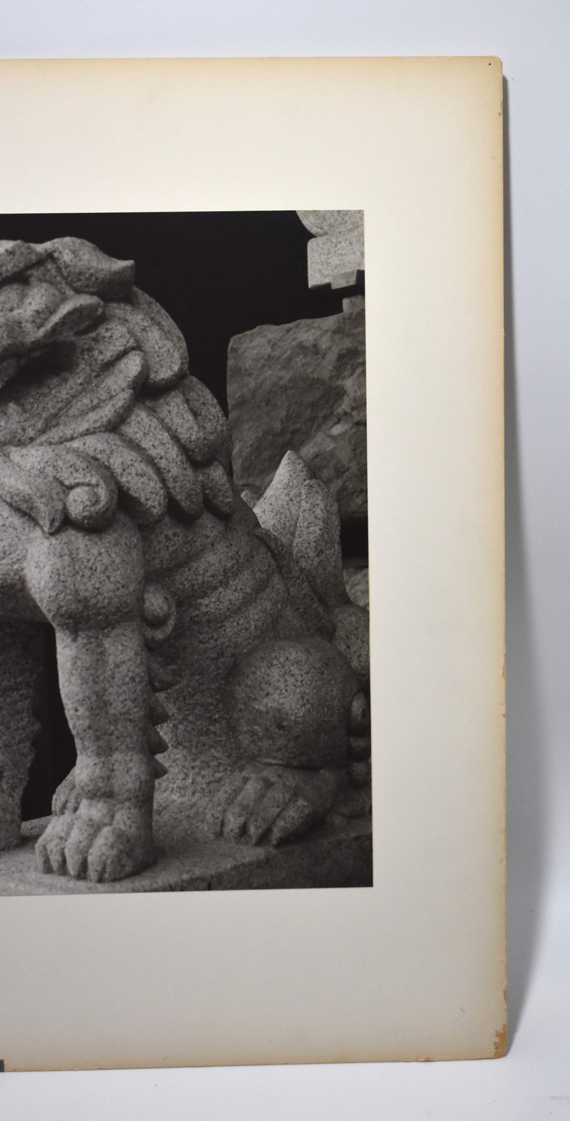 Vintage James W. Howlett Black and White Photograph, ‘Temple Lion / Kyoto’