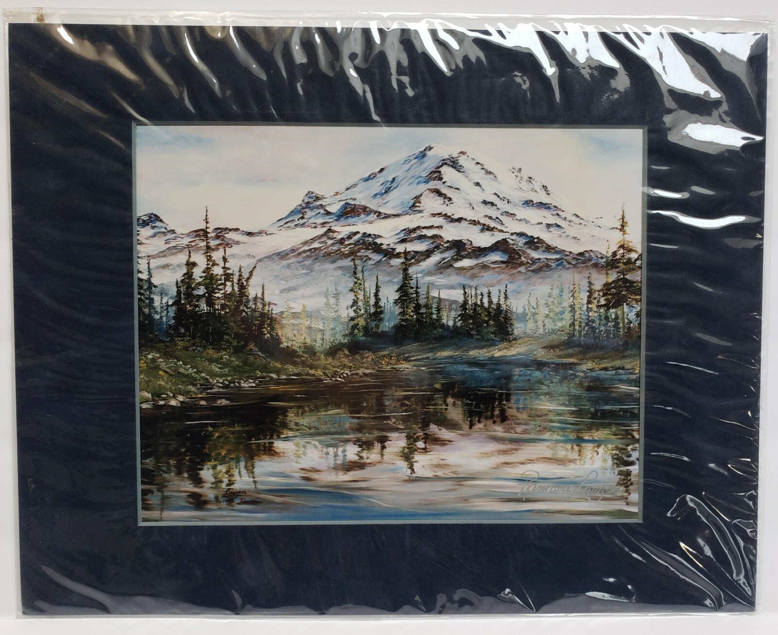 Ramona Kmetz Lauzon Signed Fine Art Matted Print Landscape Mountains