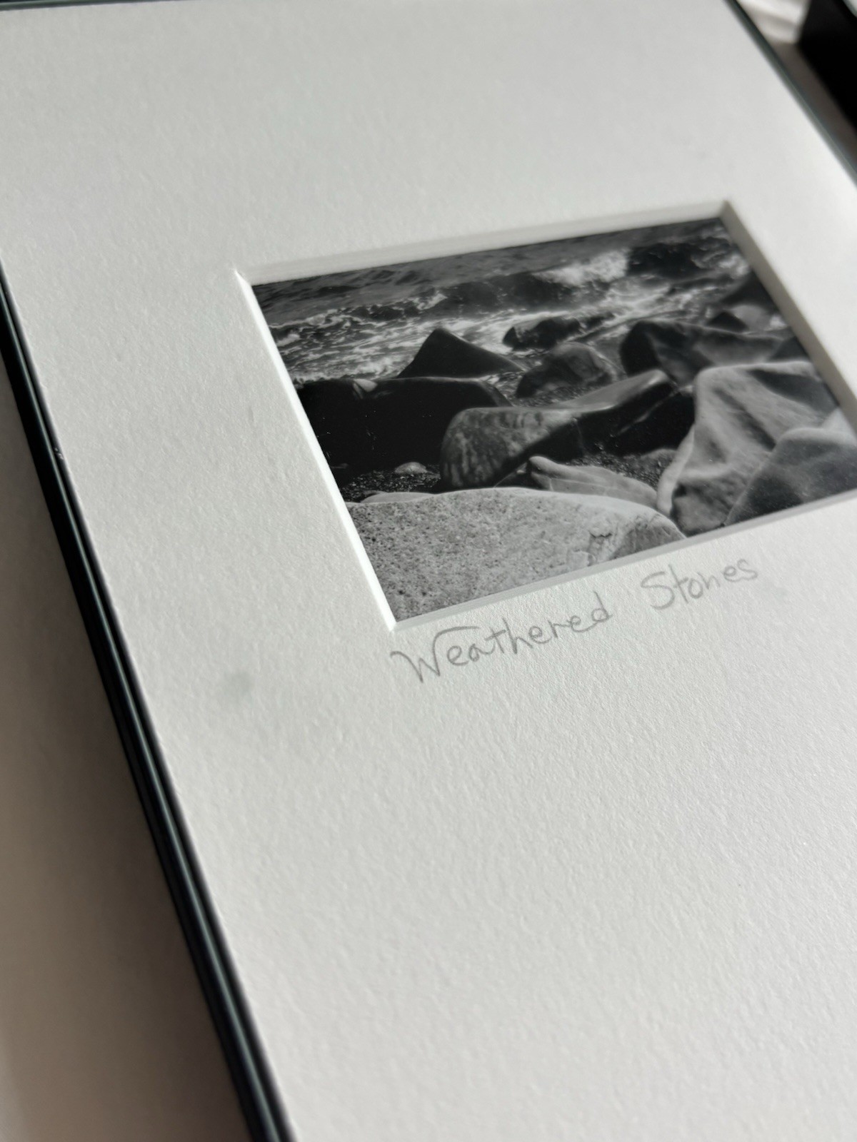 3 Black & White Minimal Modern Framed Photo Art Nature Titled Artist Signed