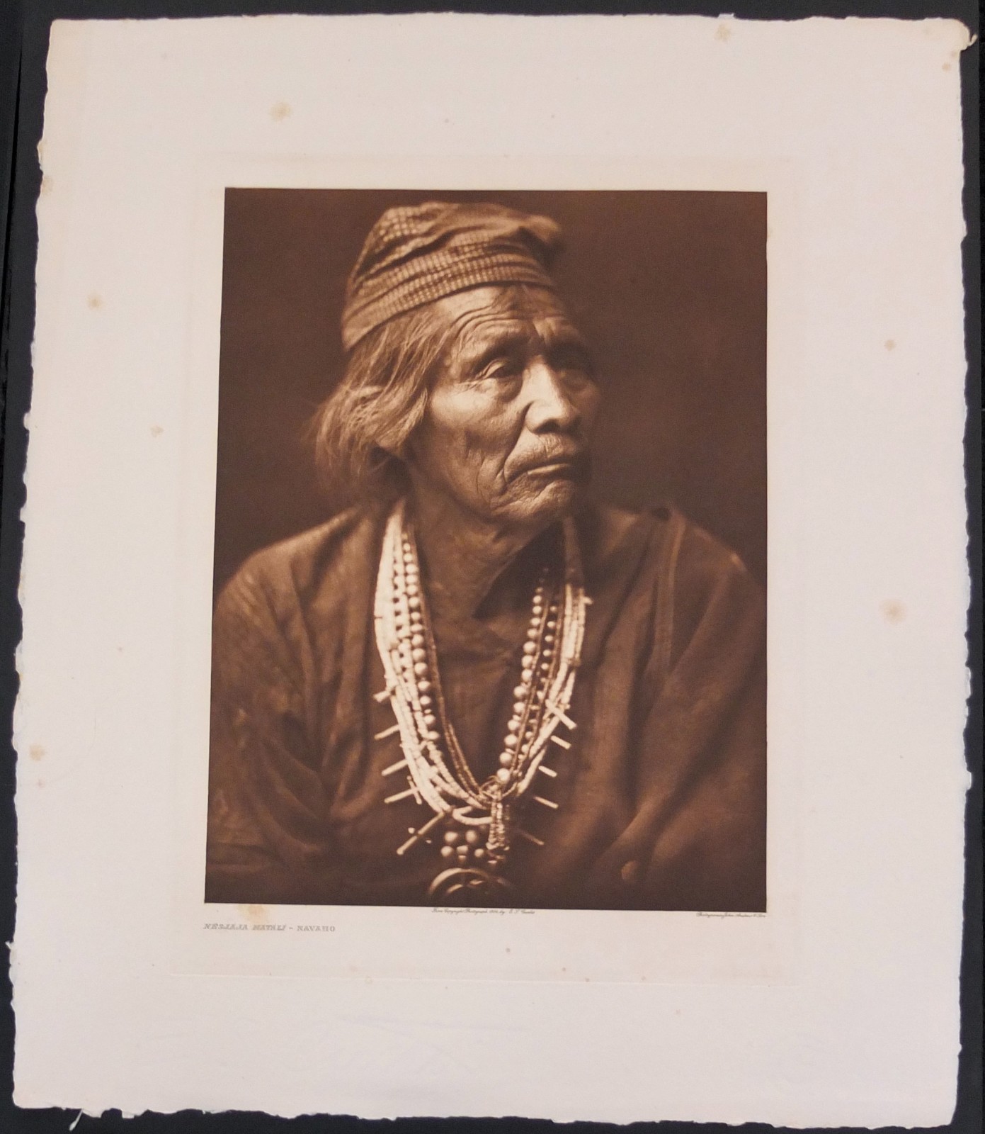 Edward S. Curtis Nesjaja Hatali Navaho From Original 1904 Photogravure Negative