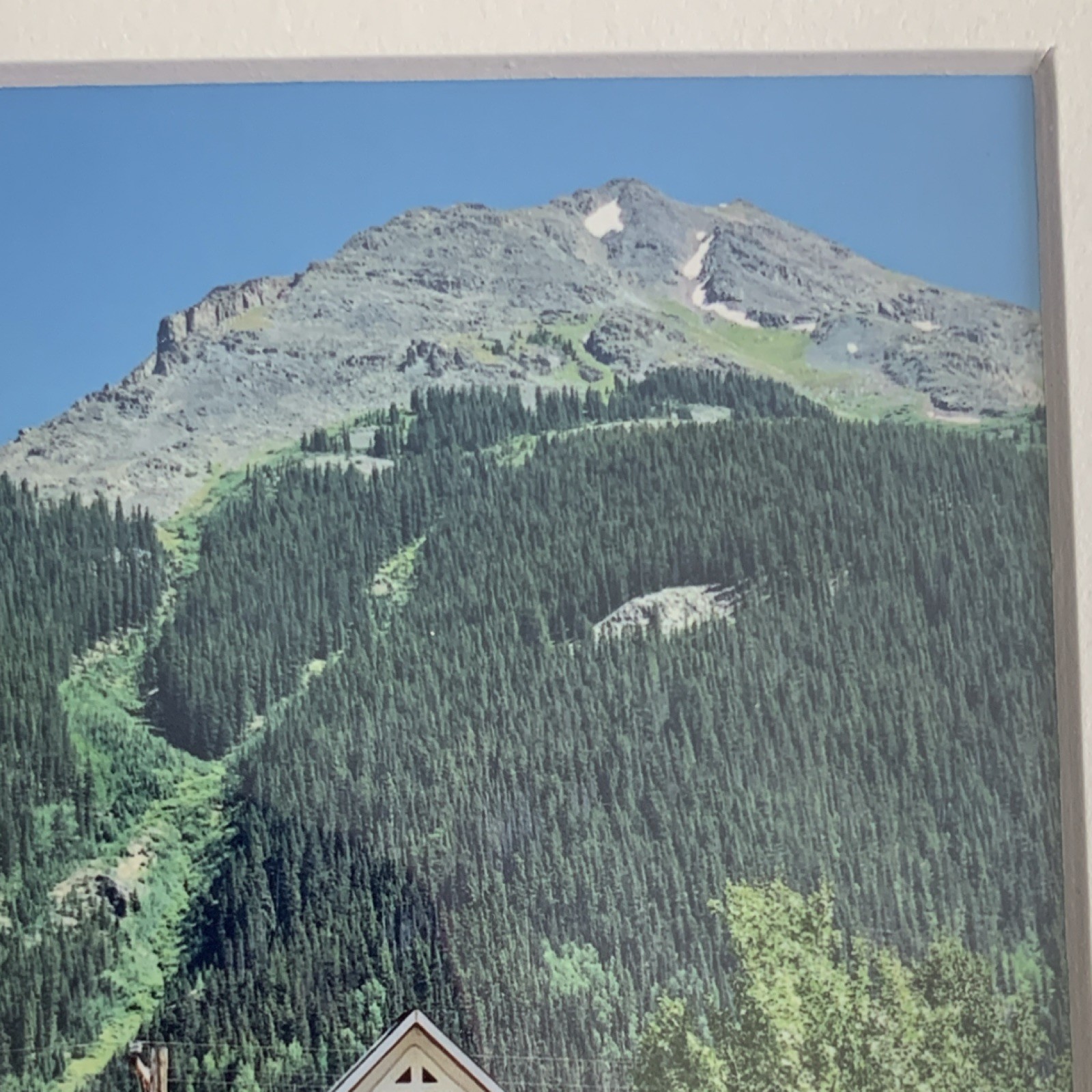 Signed Matted Color Landscape Photograph Print Silverton, CO Cabin Mountains