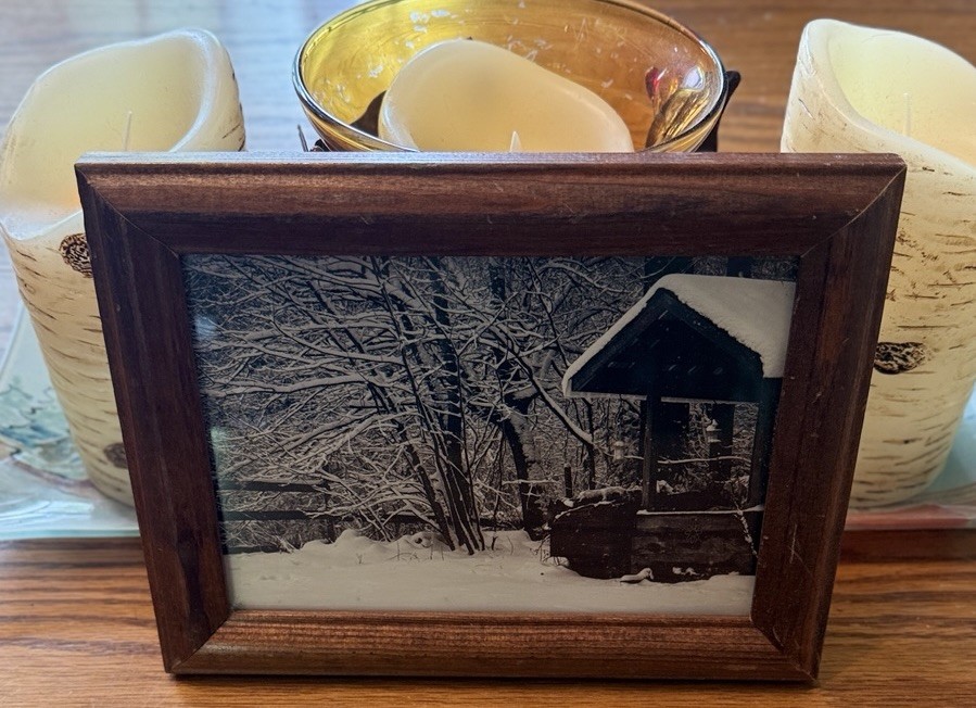 Original photograph, ‘Winter’s Quiet’ by Serene Scenes in Maine, 5×7, wood frame