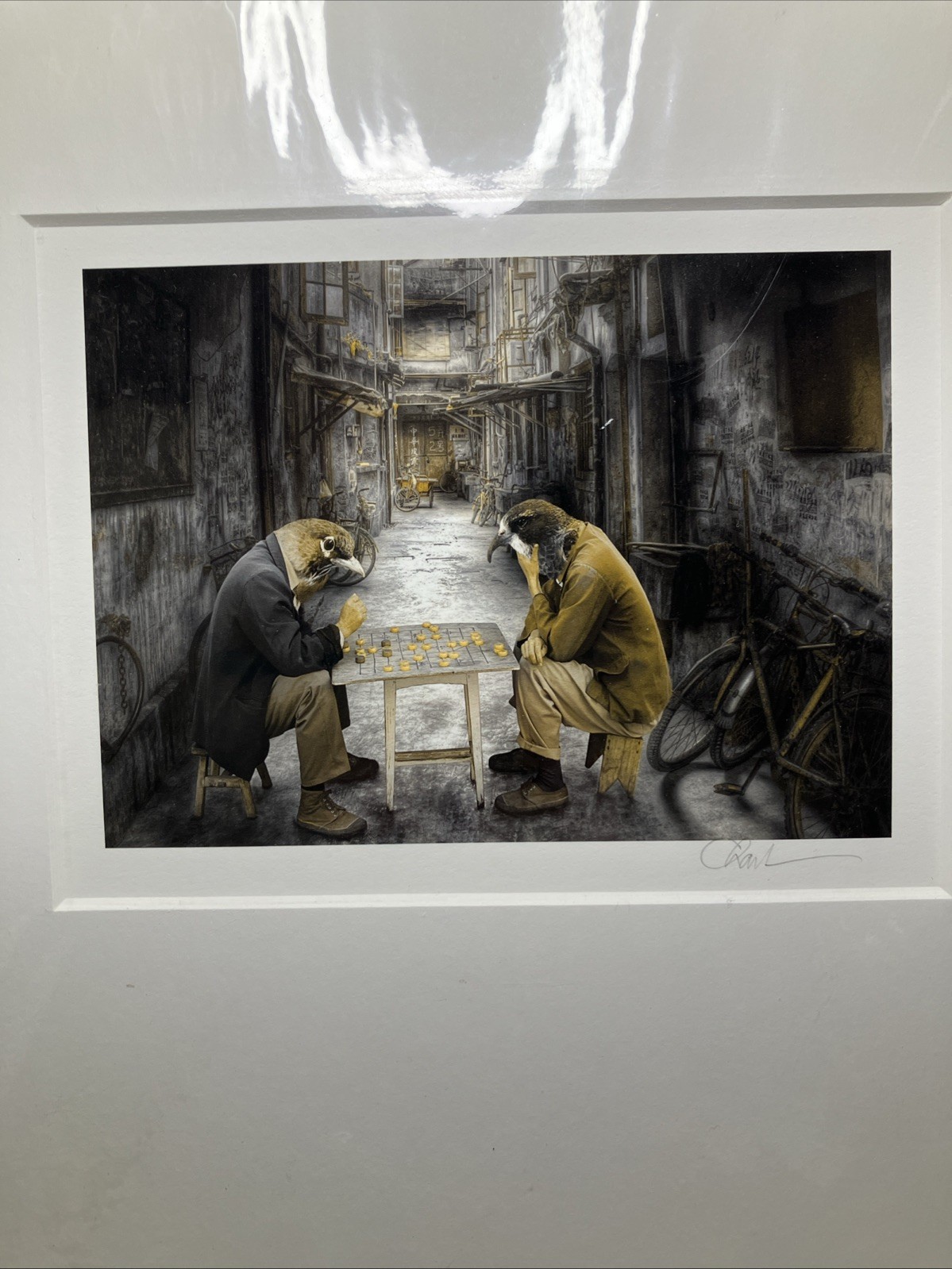 John Charbonneau Tinted Surreal Photograph Signed New Condition Chess Birds