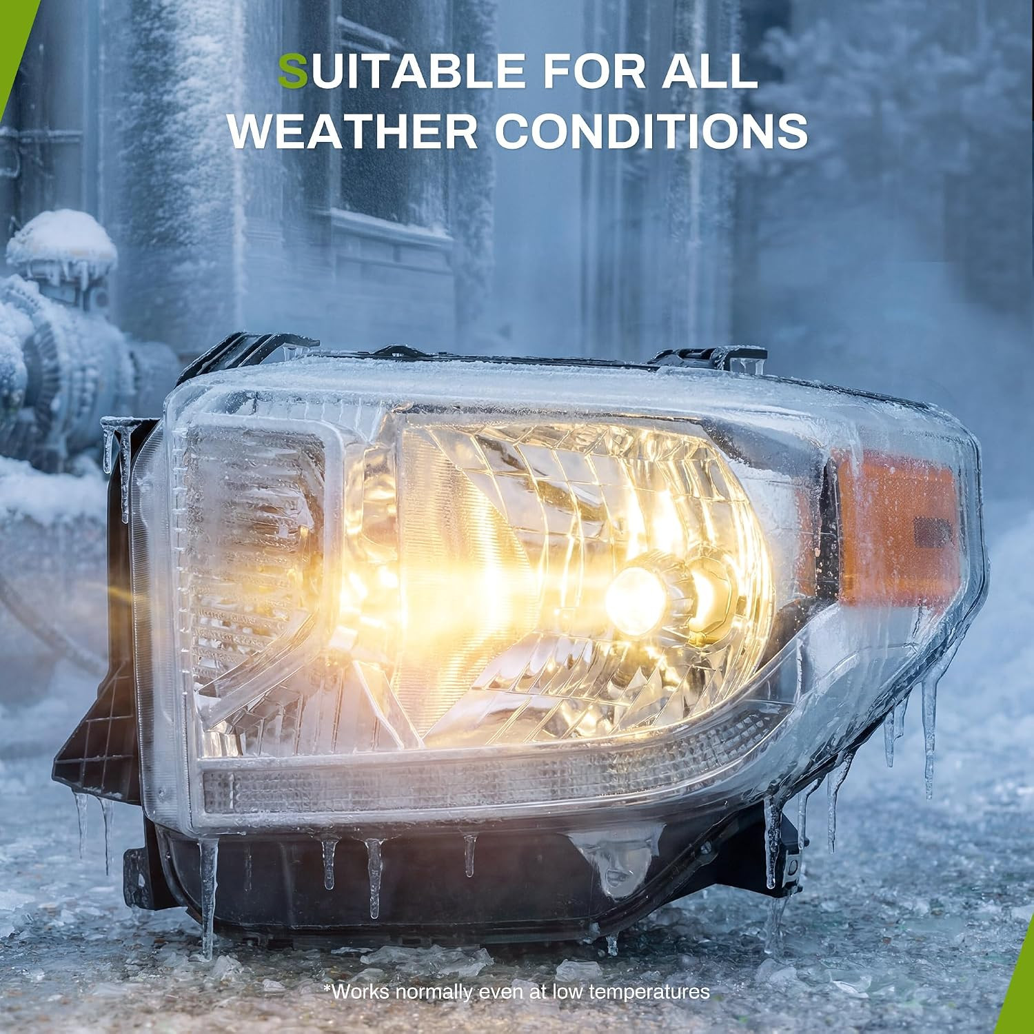 LED DRL Headlight Assembly Compatible with 2014-2021 Toyota Tundra Headlamp for