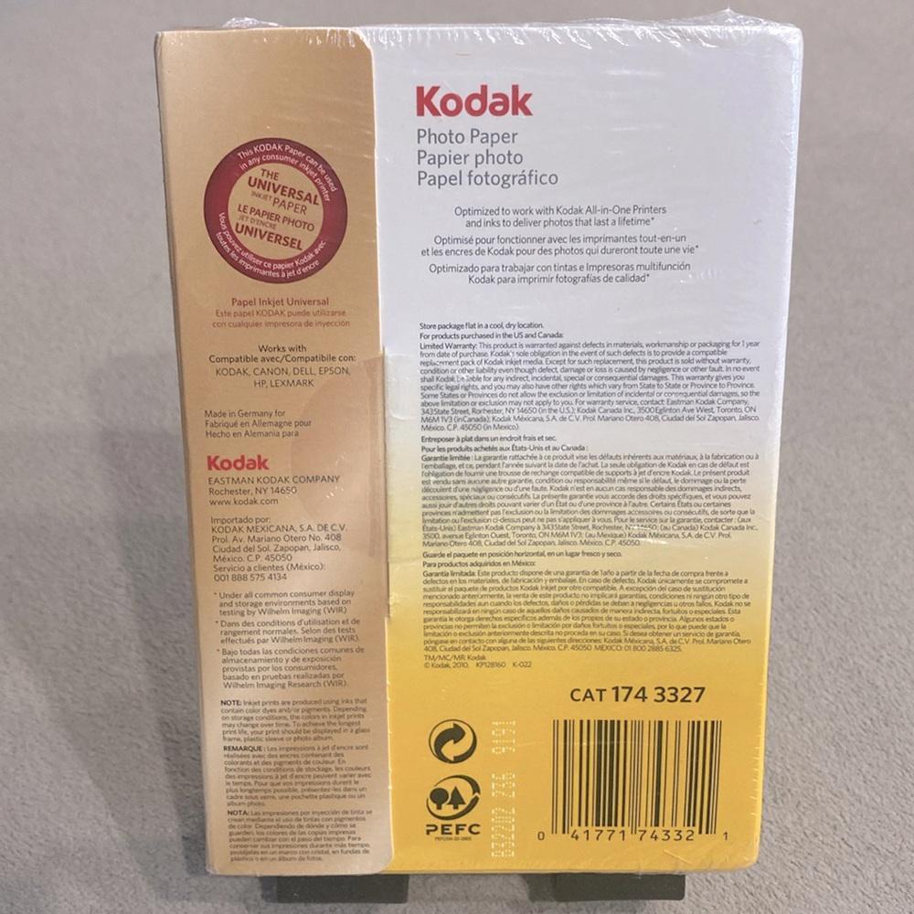 New Kodak Gloss Photo Universal Instant Inkjet Dry Paper 100 Sheets 4″ X 6″ !!