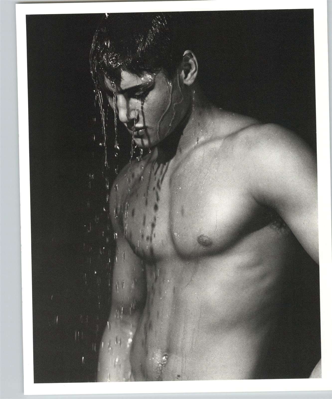 1986 1988 Original Bruce Weber Male Model Bare Chest Wet Head Photo Gravure Art