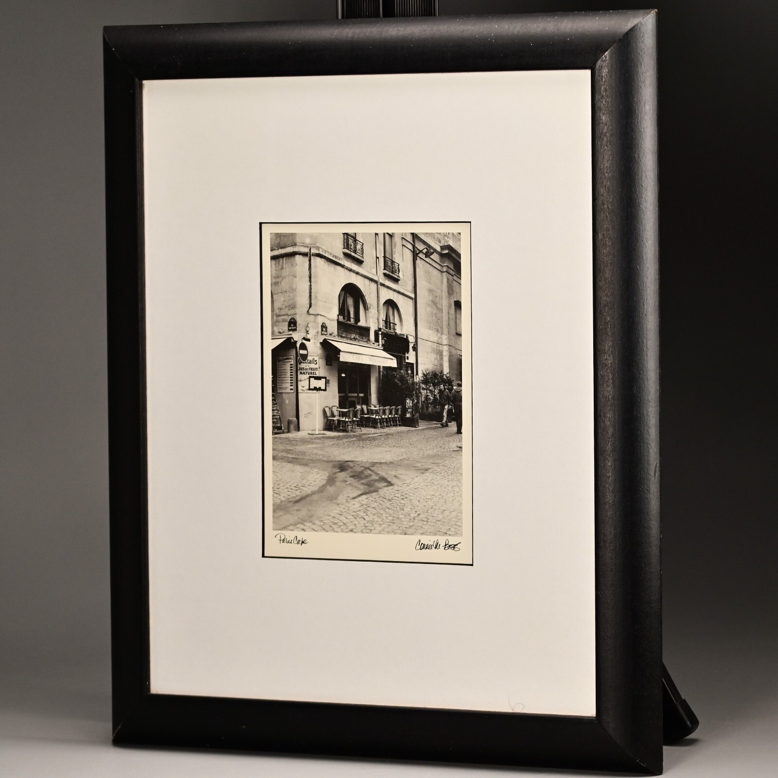 CONNIE BEGG Original Vintage Signed Paris Cafe Europe Cityscape Photograph Print