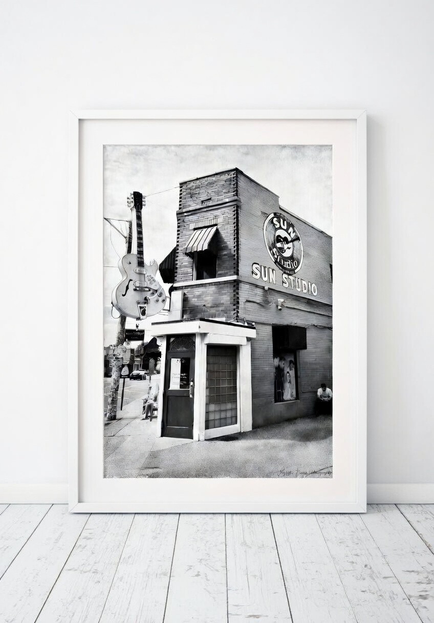 Memphis Sun Studio Photography Print – Tennessee Vintage Music Home Decor