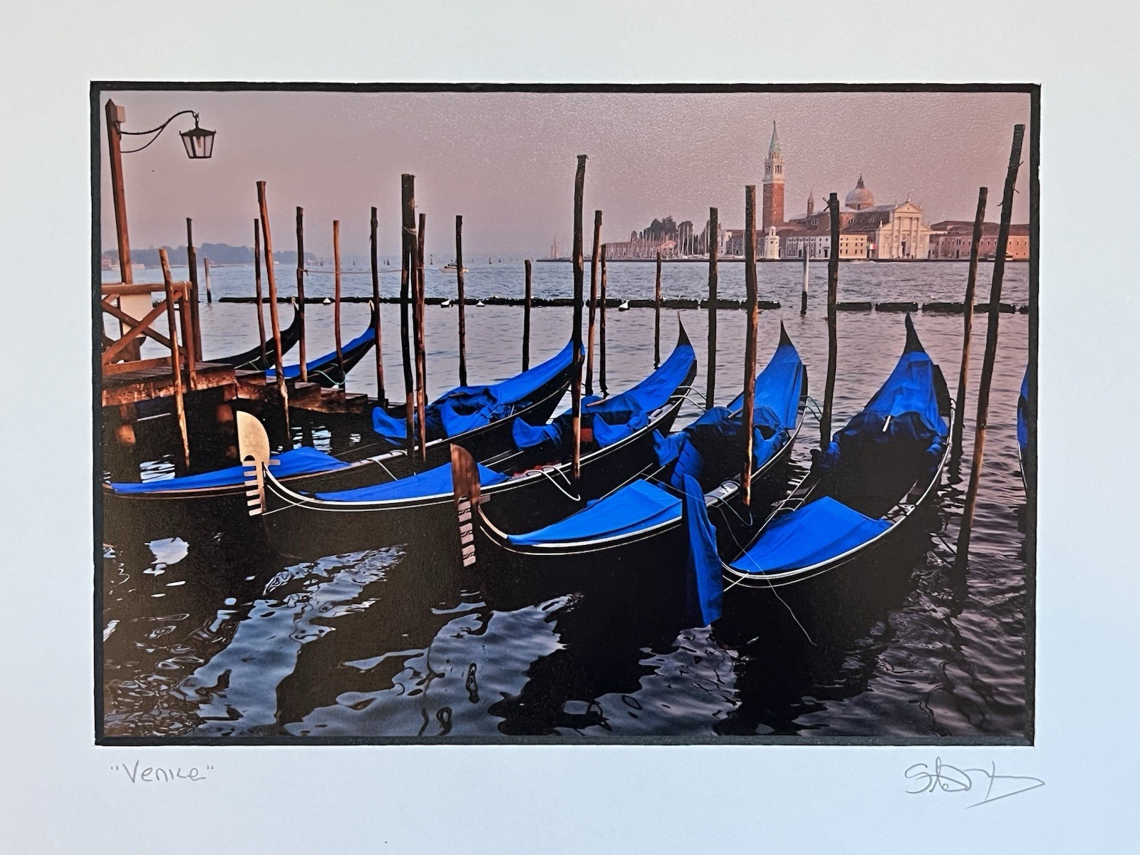Travel Photography – Gondolas At Sunset In Venice, Italy Print