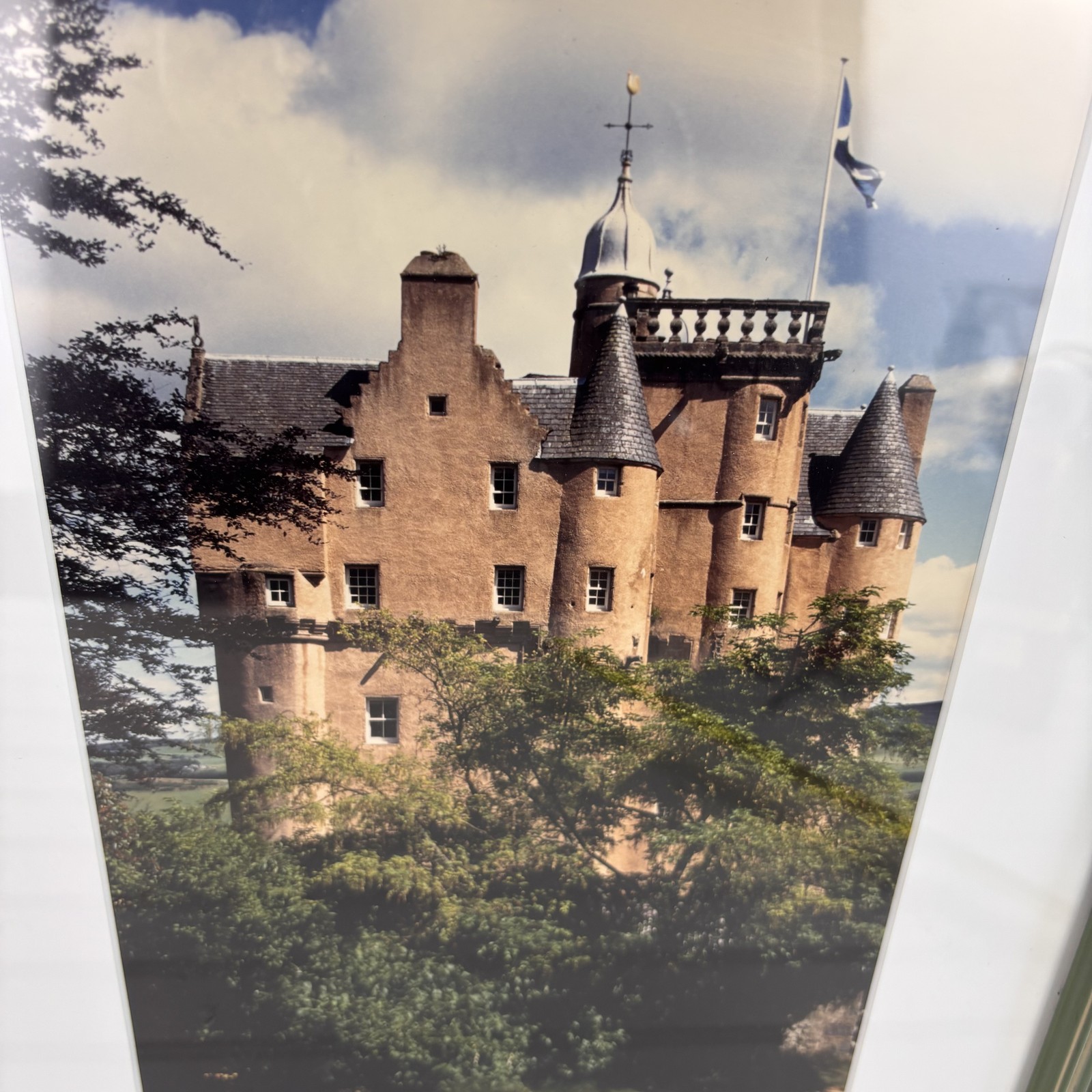 Historic Scottish Castle Photograph Framed Matted Art Print Vintage Landscape