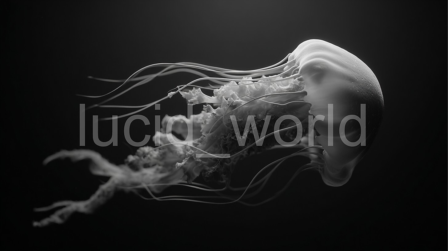 4 Deep Sea Jellyfish Printable Glowing Ocean Wall Art Digital Download PNG Set