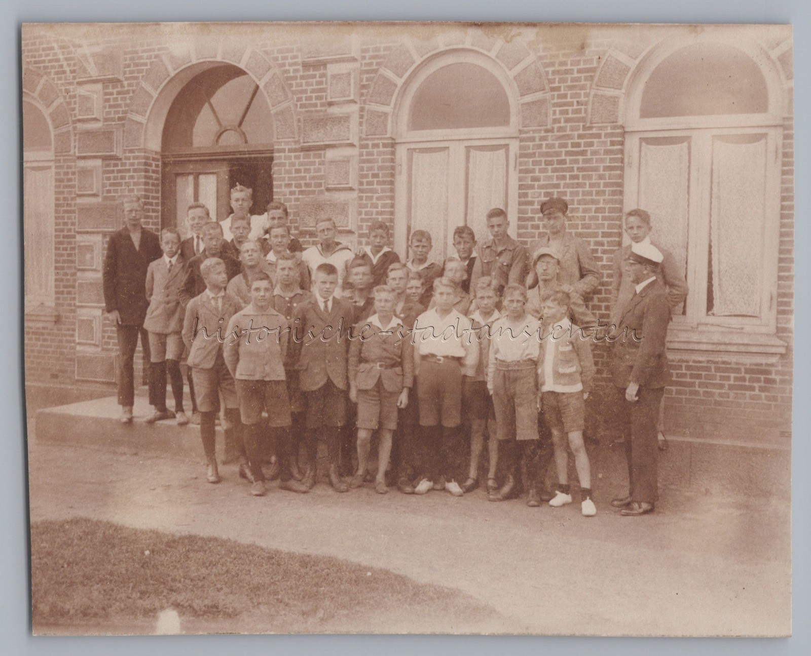 Wenningstedt Sylt 1924 – Boys Outing Building – Old Photo 1920s