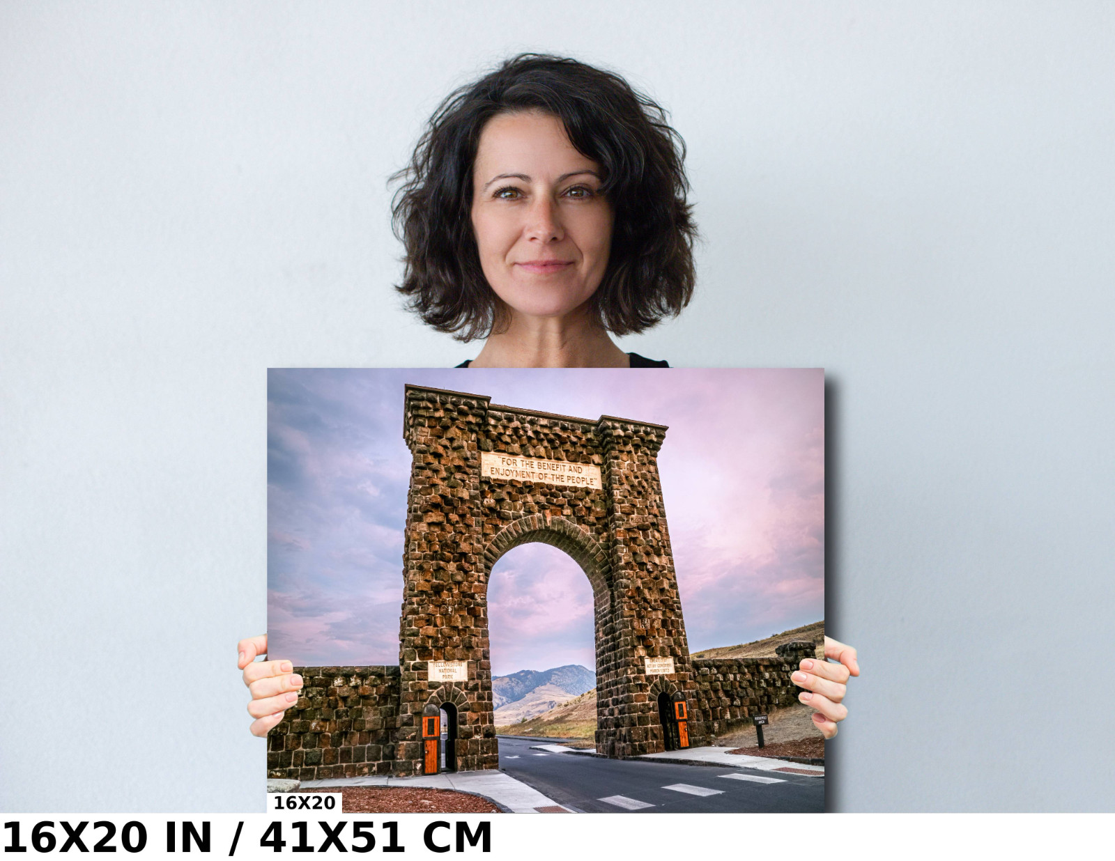 Arch of Adventure: Roosevelt Arch at Yellowstone Wall Art Montana