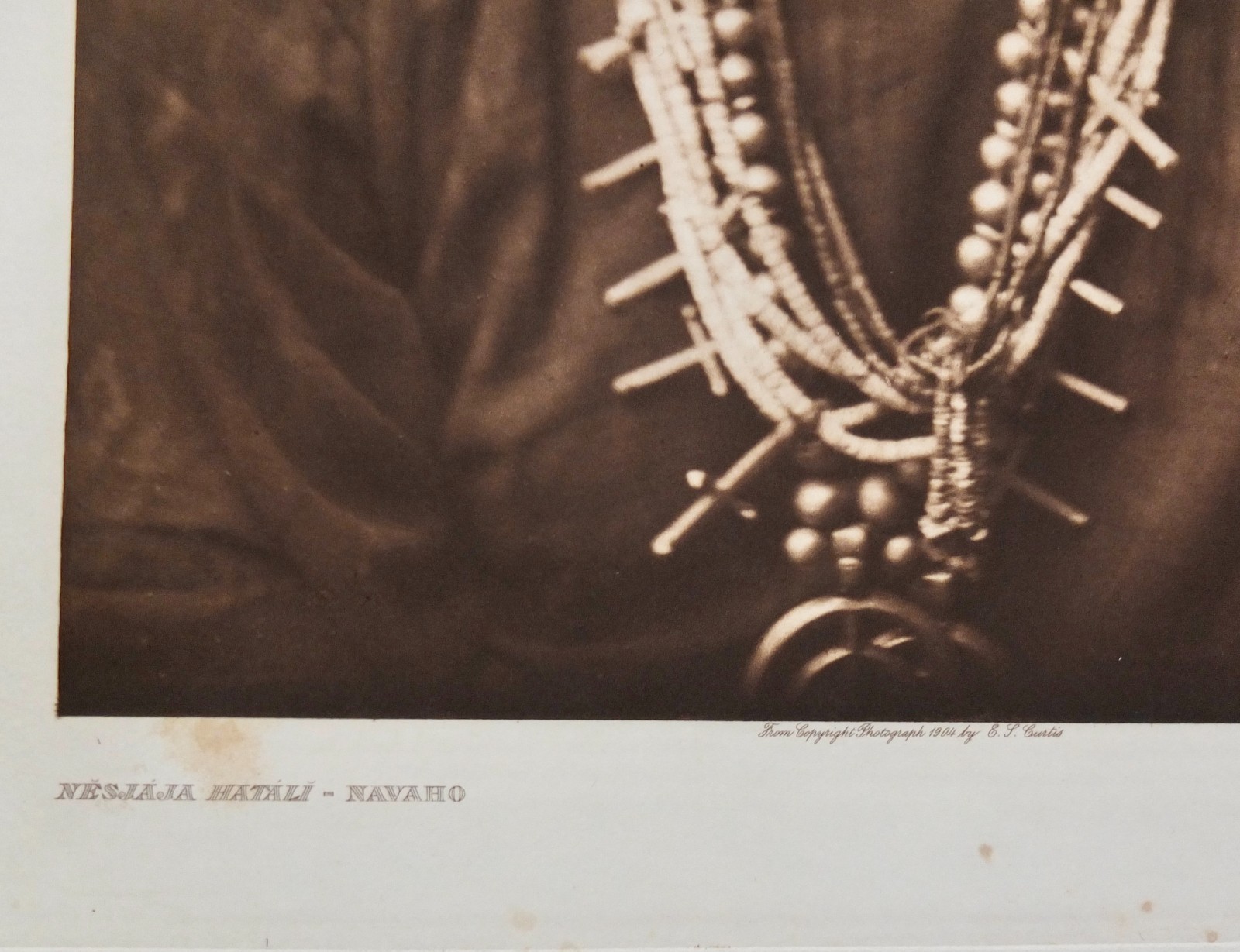 Edward S. Curtis Nesjaja Hatali Navaho From Original 1904 Photogravure Negative