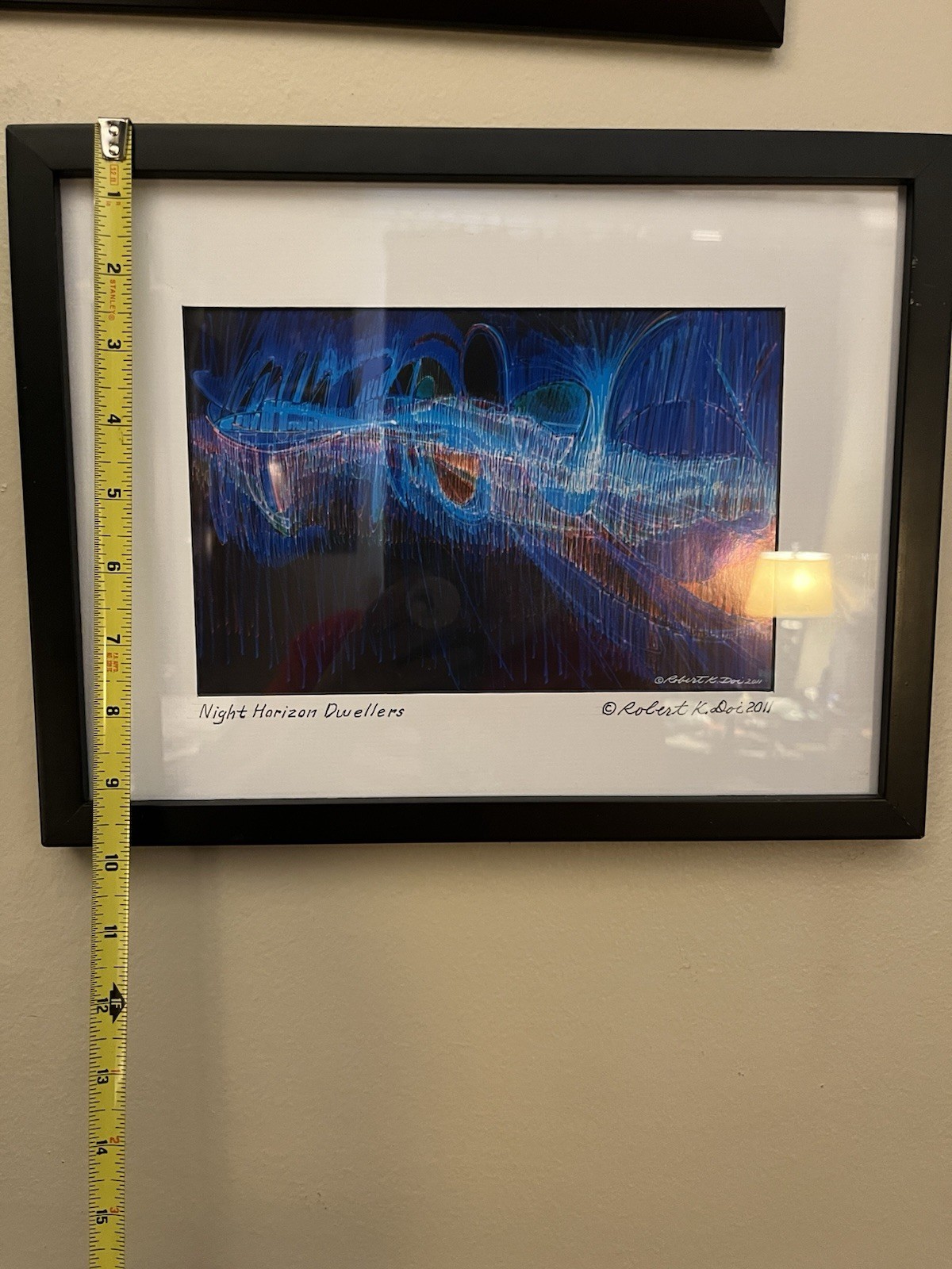 Robert K. Dori Night Horizon Dwellers 2011 Abstract Photo Print 13X10 Framed
